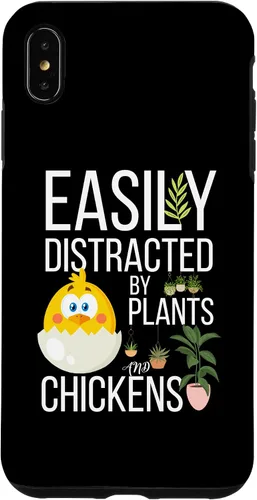 Vista 7 de iPhone 15 divertida cita de granja, fácil de distraer con plantas y pollos caso