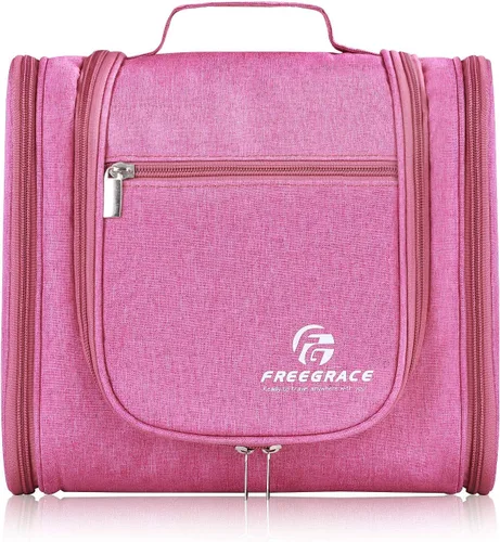 Vista 15 de Freegrace bolso para baño premium - organizador para viajes - gancho para colgar duradero - perfecto para accesorios, cosméticos, artículos