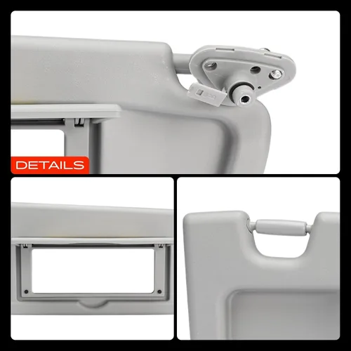 Vista 8 de A-Premium Parasol para conductor y pasajero compatible con Honda Civic 2006, 2007, 2008, 2009, 2010, 2011, sin espejo de tocador, sin luz