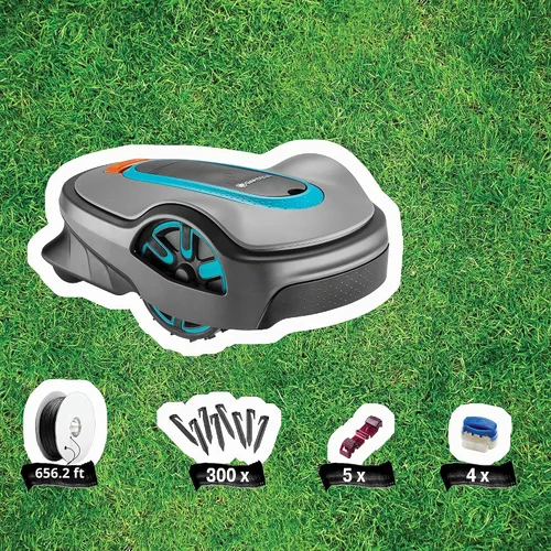 Vista 6 de GARDENA 15101-41 SILENO Life - Cortacésped robótico automático, con aplicación Bluetooth y cable delimitador, uno de los más silenciosos de su