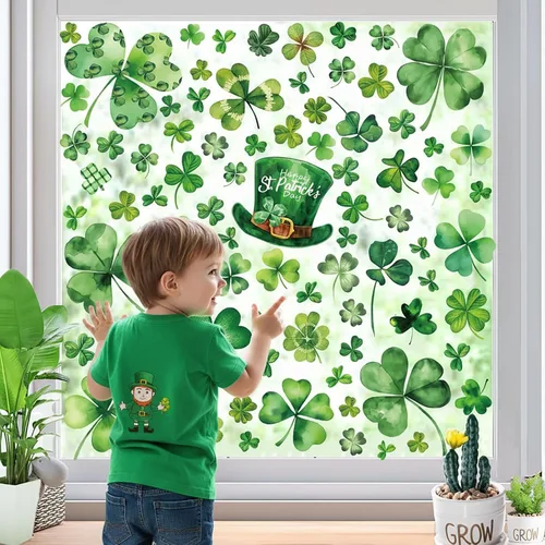 Vista 8 de Calcomanías de primavera para ventana, encanta tus ventanas de cristal con 127 piezas en 9 hojas, diseños de tulipanes, mariposas y flores para una