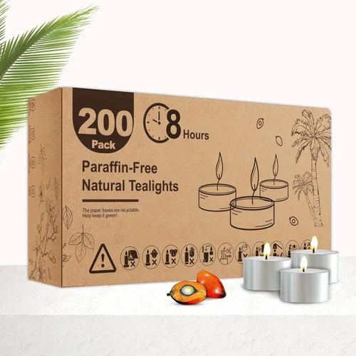 Vista 11 de Paquete de 300 velas de té, 8 horas de tiempo de combustión, velas de té