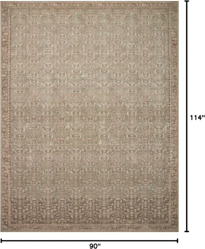 Vista 77 de Loloi Angela Rose Aubrey Collection AUB-02 - Alfombra decorativa de 2 pies 3 pulgadas x 3 pies 9 pulgadas, altura de pelo 0,19 pulgadas, diseño