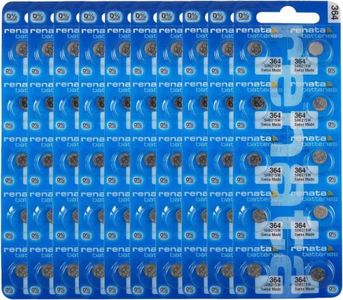Vista 11 de Renata 364 SR621SW Baterías – 1.55 V Óxido de Plata 364 Batería de reloj (2 unidades)