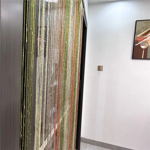 Vista 5 de Cortina decorativa separadora de ambientes, diseño de cadenas con flecos de cristal, 78.7 x 39.3 pulgadas, de Eve Split