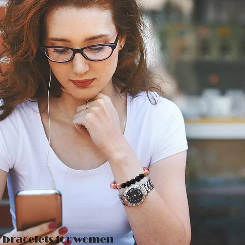 Vista 4 de YISSION Pulseras de cristal curativo de piedras semipreciosas de aceite esencial con cuentas para hombres, mujeres y niñas, juego de alivio