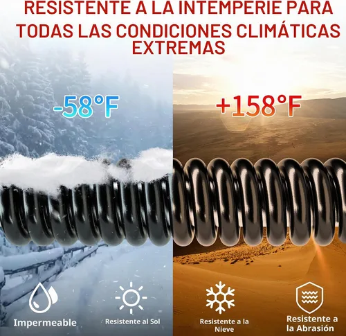 Vista 5 de Skrizcable Cable de extensión de calibre 10 de 50 pies para exteriores, cable de alimentación negro