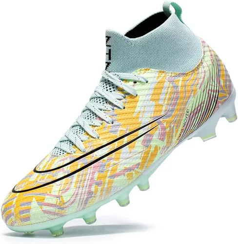 Vista 2 de LIULIULIFE Zapatos de fútbol para hombre, zapatos de fútbol para niños, zapatos de fútbol atléticos juveniles, zapatos de fútbol para estudiantes