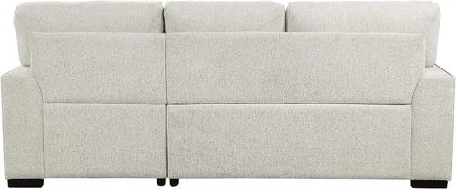 Vista 4 de Lexicon Sofá cama seccional moderno de mediados de siglo con diván de almacenamiento, sofá seccional extraíble, sofá seccional para sala de estar
