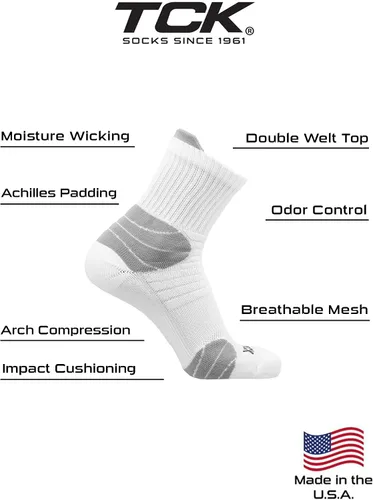 Vista 3 de TCK Calcetines de baloncesto al tobillo, calcetines atléticos de longitud corta para hombres, mujeres, niños, niñas, jóvenes, adultos, tallas