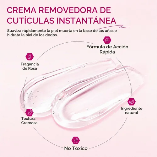 Vista 4 de Modelones - Quitacutículas en crema, suavizante de cutículas, reparación de uñas para uñas dañadas, quitacutículas líquido para el cuidado