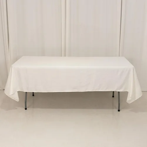Vista 124 de Efavormart - Mantel rectangular de satén sin costuras, color azul polvoriento, 60 x 126 pulgadas Azul empolvado