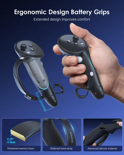 Vista 3 de Charging Controller Grips for Meta Quest 3S for Quest 3 Controller Straps with Rechargeable Battery for Quest 3S/3 Accessories