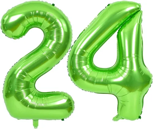Vista 18 de TONIFUL Globos verdes del número 0 de 40 pulgadas, decoración de año nuevo 2027