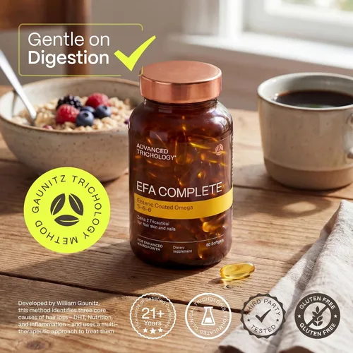 Vista 3 de EFA Completo con Omega 3 6 9 niveles óptimos de aceite de lino de alta potencia, aceite de pescado, aceite de borraja y aceite de onagra de noche