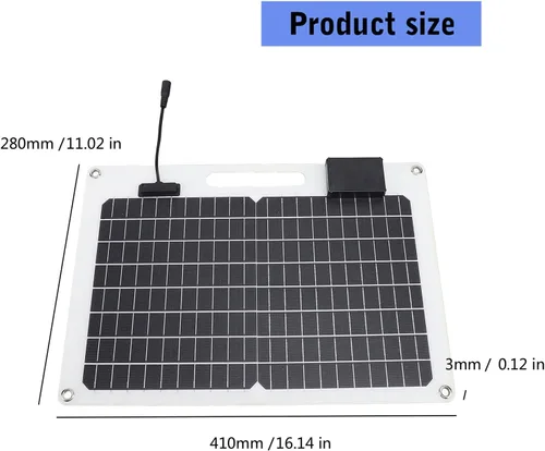 Vista 2 de Conjunto de panel solar portátil de 100 W de 18 V, cargadores de panel solar plegables, cargador solar de 12 V 24 V, doble USB, paneles solares a