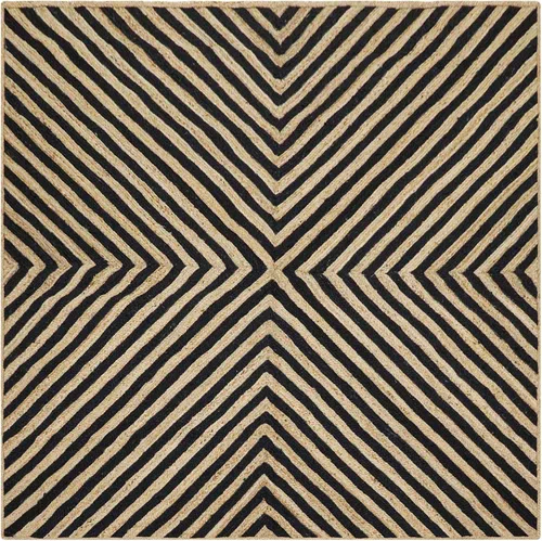 Vista 15 de Natural Jute Collection - Alfombra rectangular de 2 x 3 pies, alfombra de yute trenzada a cuadros multicolor de 0.27 pulgadas de grosor, ideal