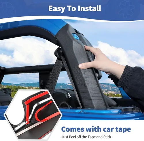 Vista 5 de RT-TCZ Cubierta de barra enrollable para Bronco, protector de pilar D compatible con Ford Bronco 2021 2022 2023 2 2 puertas, accesorios exteriores
