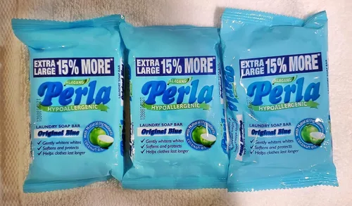 Vista 3 de PERLA Jabón de barra de lavandería azul original, 3.88 oz (1)