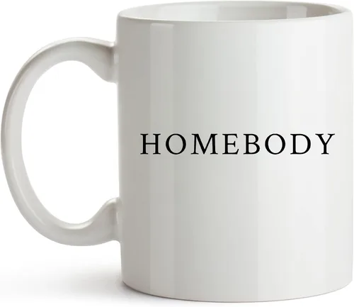 Vista 7 de YouNique Designs Homebody - Taza de café de 11 onzas, taza de café para introvertidos, lindas tazas de café para mujeres, tazas de café más