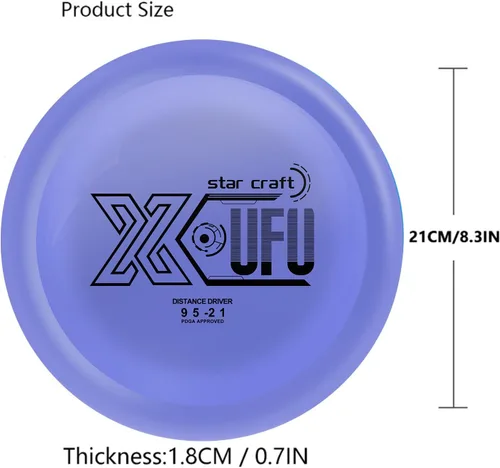 Vista 6 de X-UFO Juego de iniciación de Disc Golf, 5.64-6.00 oz, Putter de golf de disco, conductor de golf de disco, rango medio, juego de golf de disco