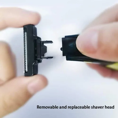 Vista 5 de INVODA Afeitadora eléctrica y recortadora de barba para hombre, afeitadora recargable en húmedo y seco con 3 protectores de precisión, protector