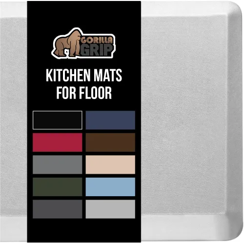 Vista 30 de Gorilla Grip - Tapete antifatiga acolchado para cocina, escritorio, ergonómico, superficie rugosa resistente a los rayones y al agua, para comodidad