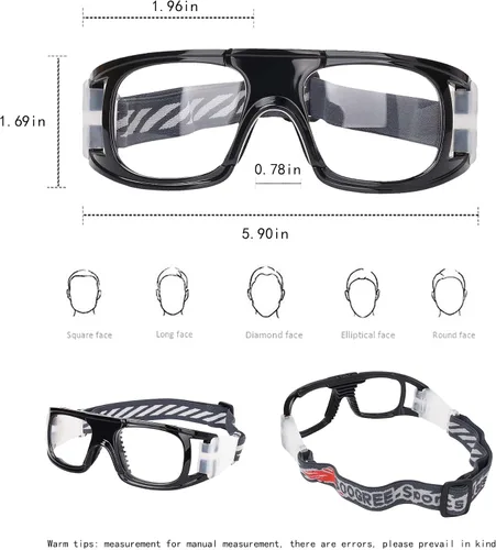 Vista 2 de SooGree Gafas deportivas para hombre, gafas protectoras antivaho para baloncesto