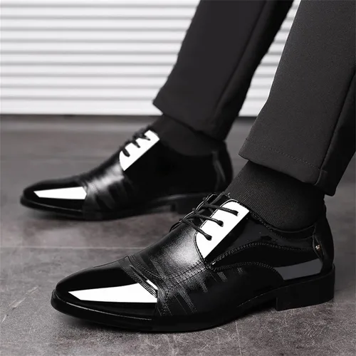 Vista 2 de Zapatos de vestir para hombre zapatos de vestir para hombre zapatos de cuero de talla grande zapatos de vestir modernos para hombre