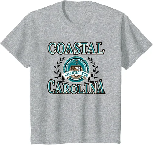 Vista 6 de Coastal Carolina Chanticleers Laurels - Camiseta con logotipo, Blanco