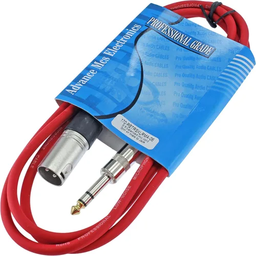 Vista 11 de Cable Patch de Audio Pro XLR macho TRS de 1/4 pulgadas a 3 pines equilibrado y blindado (3 pies de largo, azul)