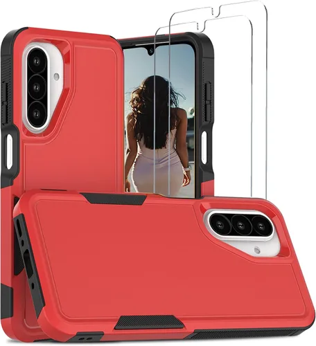 Vista 237 de Jeylly Compatible con Samsung Galaxy A22 5G Funda, Funda Samsung A22 5G con 2pcs protectores de pantalla de vidrio templado