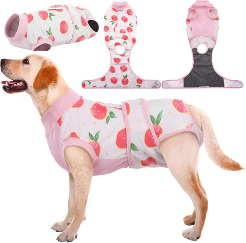 Vista 49 de Kuoser - Traje de recuperación posterior a la cirugía para perros y gatos, camisa profesional y vendaje de heridas abdominales, reemplaza collar