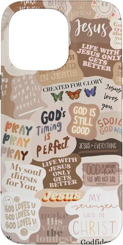 Vista 21 de Funda estética para iPhone 17 con frases positivas con versículos bíblicos cristianos