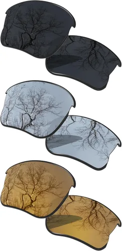 Vista 20 de ToughAsNails Juego de 3 lentes polarizadas de repuesto para Oakley Flak Jacket XLJ Pack