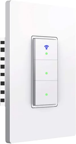 Vista 8 de Interruptor de luz inteligente, botón de doble interruptor inteligente WiFi, compatible con Alexa y Google Home, control remoto con función