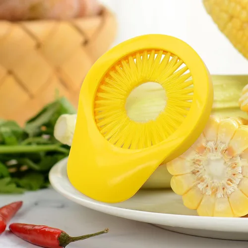 Vista 5 de Removedor de seda de maíz, cepillo de limpieza de maíz, removedor de seda de frutas vegetales para herramientas de cepillo de limpieza de pepino