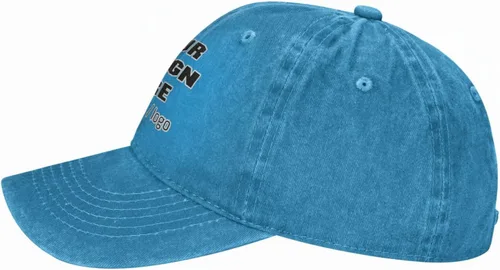 Vista 3 de Sombrero personalizado Diseña tu propio sombrero personalizado Sombrero personalizado Añadir texto Logo Foto Sombrero de vaquero personalizado