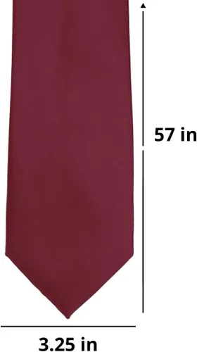 Vista 359 de tiemart Corbata de color sólido para hombre Longitud estándar