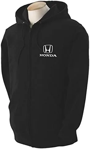Vista 2 de Honda Sudadera con capucha negra con cremallera completa