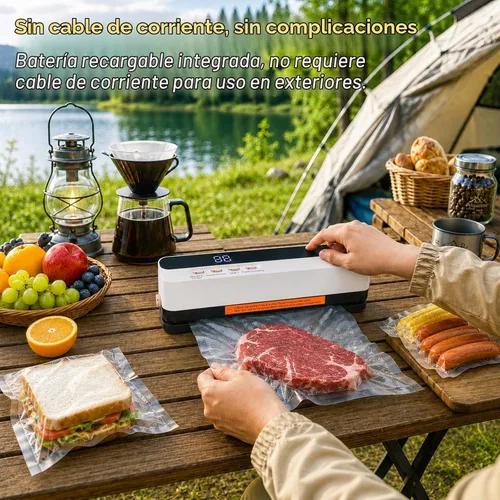 Vista 8 de Portable Cordless Vacuum Sealer, Rechargeable Food Sealer Machine