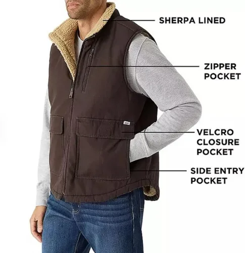 Vista 2 de Lee CHALECO DE LONA CON FORRO SHERPA PARA HOMBRE