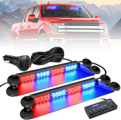 Vista 20 de Nilight 16LED Amber Dash Strobe Light Cigarette Lighter Plug Ámbar