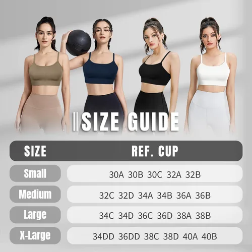 Vista 6 de VEQKING Sujetador deportivo para mujer, tirantes delgados ajustables, cuello cuadrado, sin costuras, para entrenamiento, yoga, bralette con copas