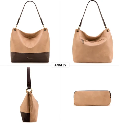 Vista 4 de Wrangler Hobo Bags for Women Vegan Leather Top Handle Shoulder Purses and Handbags