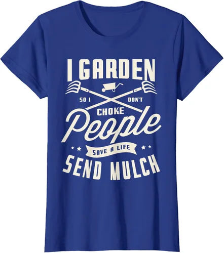 Vista 33 de I garden so I don't choke People save Life spend mulch T-Shirt, Negro