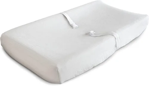Vista 17 de mushie Funda de cambiador de muselina ajustada extra suave (Rosado)