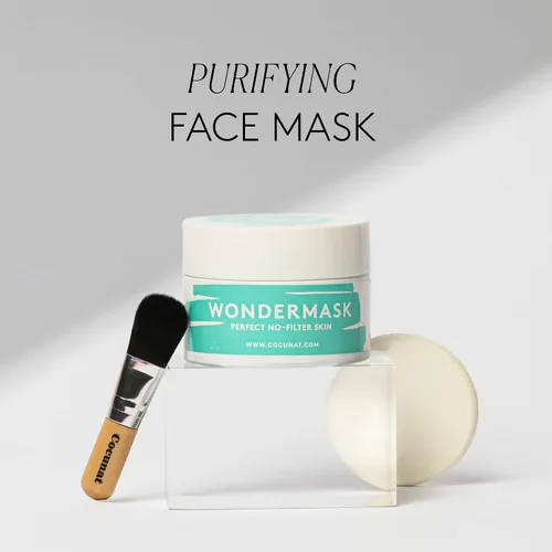 Vista 4 de COCUNAT - Wondermask - Mascarilla facial limpiadora - Desintoxica, exfolia y equilibra - Cierra y refina los poros - Piel grasa y mixta - Elimina