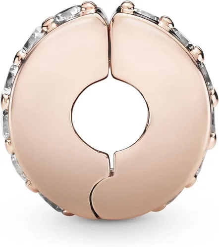 Vista 3 de PANDORA Joyería brillante espaciador de fila de circonita cúbica en rosa Metal Circonita cúbica