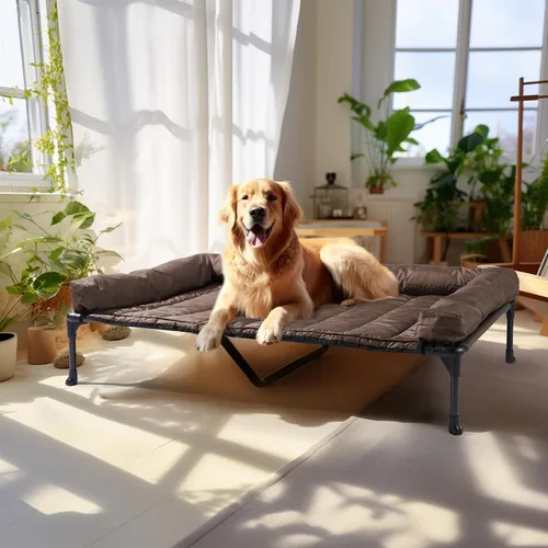 Vista 30 de Veehoo Cama Elevada Refrescante para Perro Añade Cojín Bolster Extraíble Impermeable Alfombrilla, Cuna Elevada para Mascotas con Malla Teslin